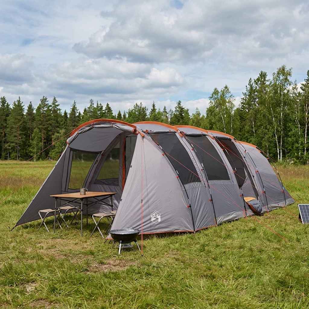Tenda a tunnel Grigio e arancione 675 x 392 x 210 cm