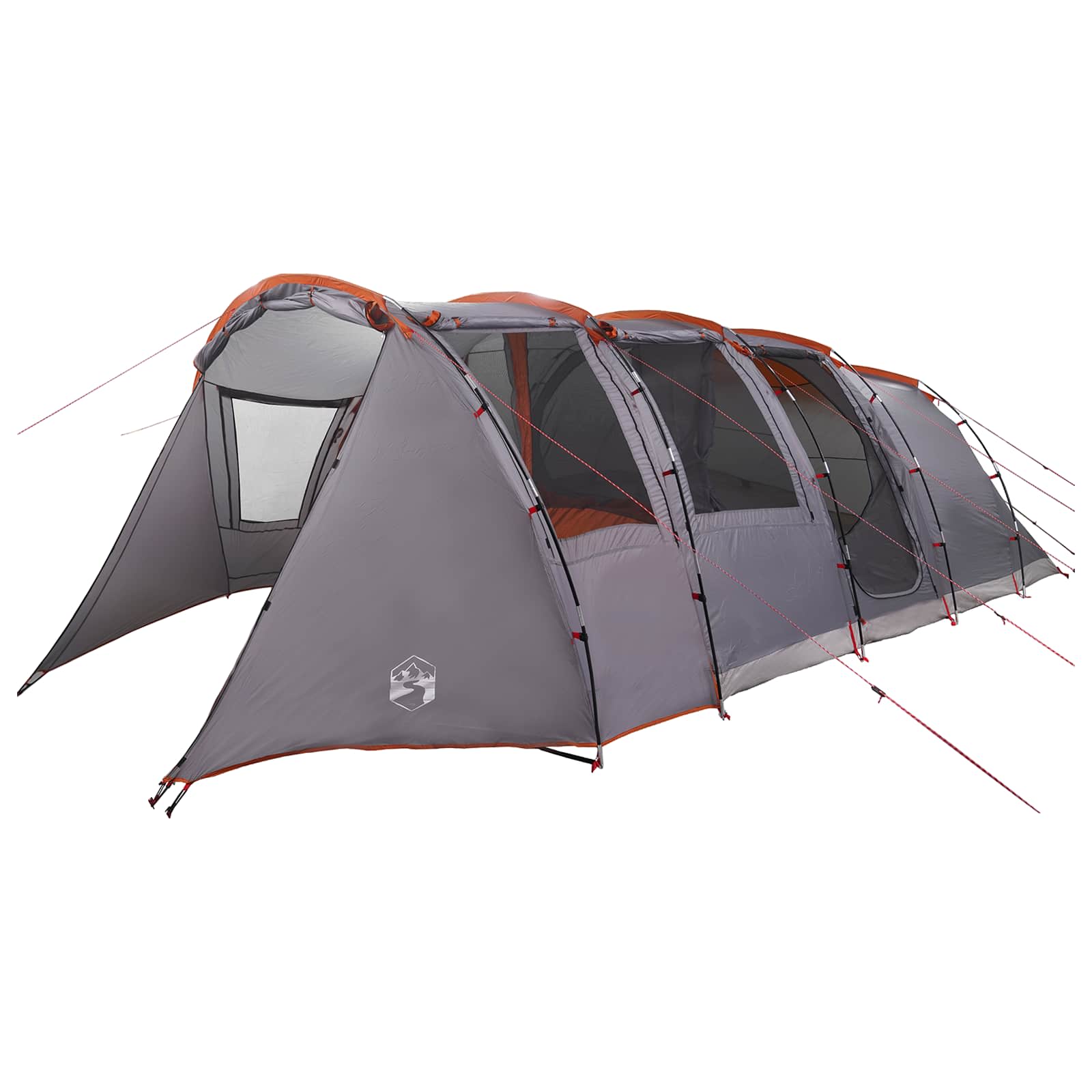 Tenda a tunnel Grigio e arancione 675 x 392 x 210 cm