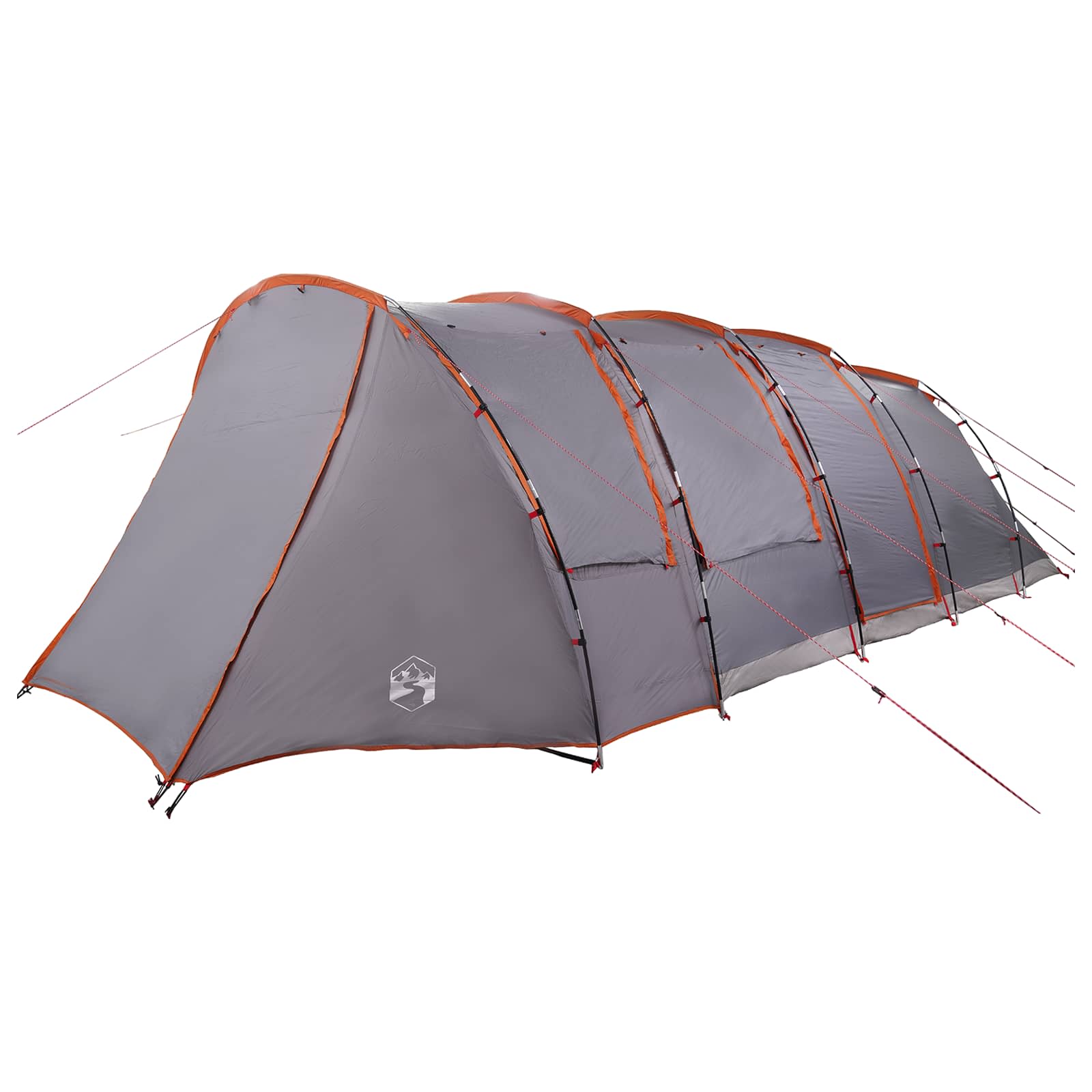 Tenda a tunnel Grigio e arancione 675 x 392 x 210 cm