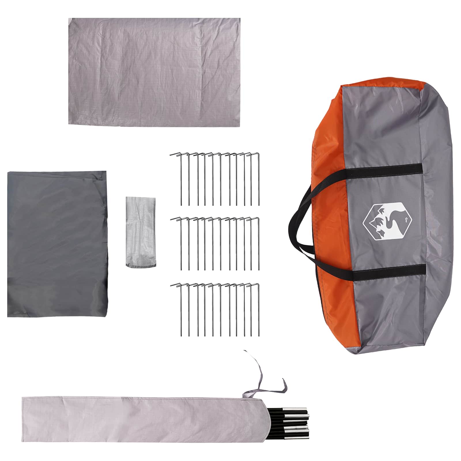 Tenda a tunnel Grigio e arancione 675 x 392 x 210 cm