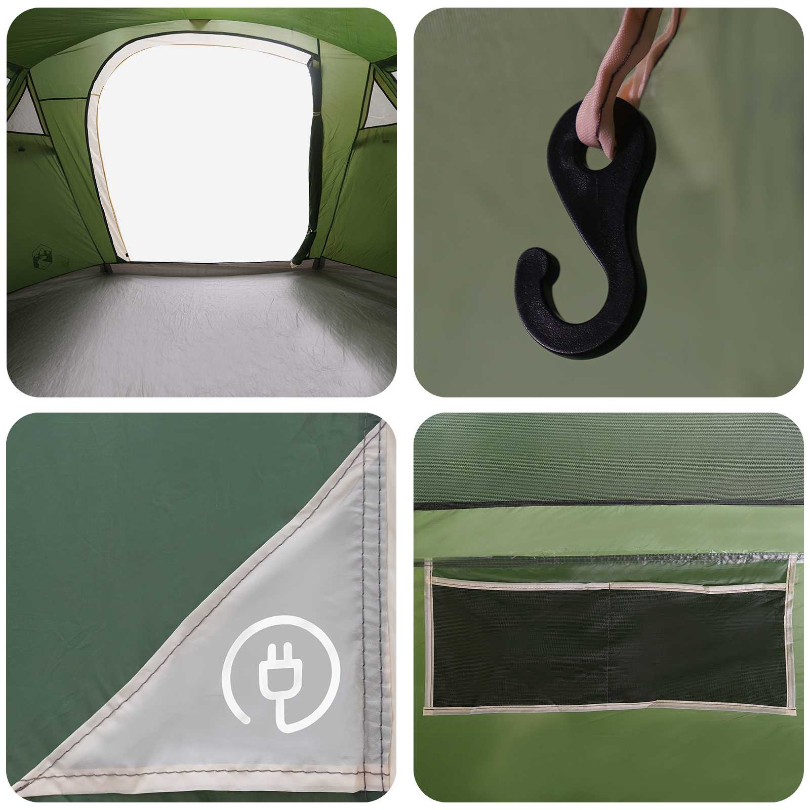 Tenda a tunnel Verde 505 x 330 x 204 cm
