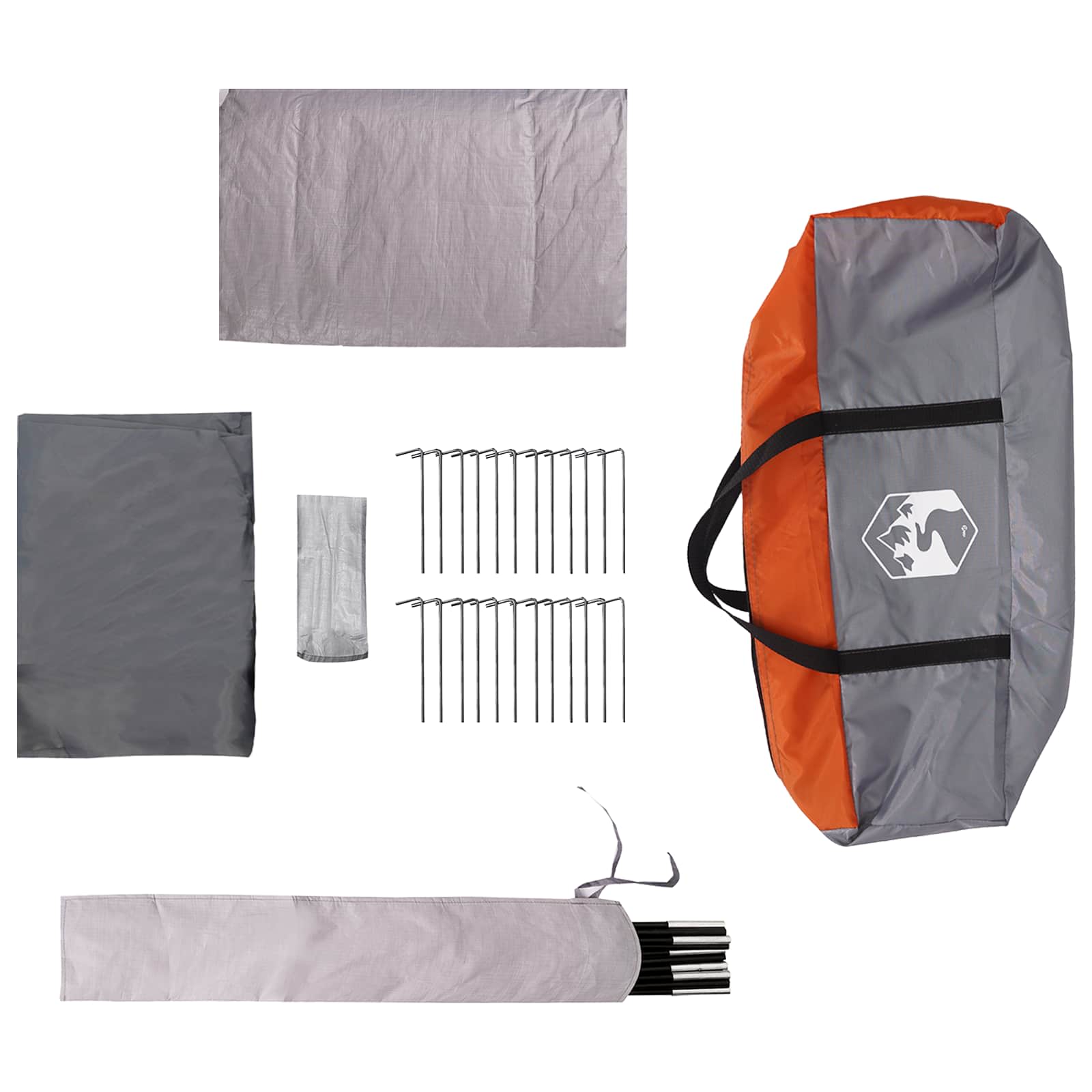Tenda a tunnel Grigio e arancione 505 x 330 x 204 cm
