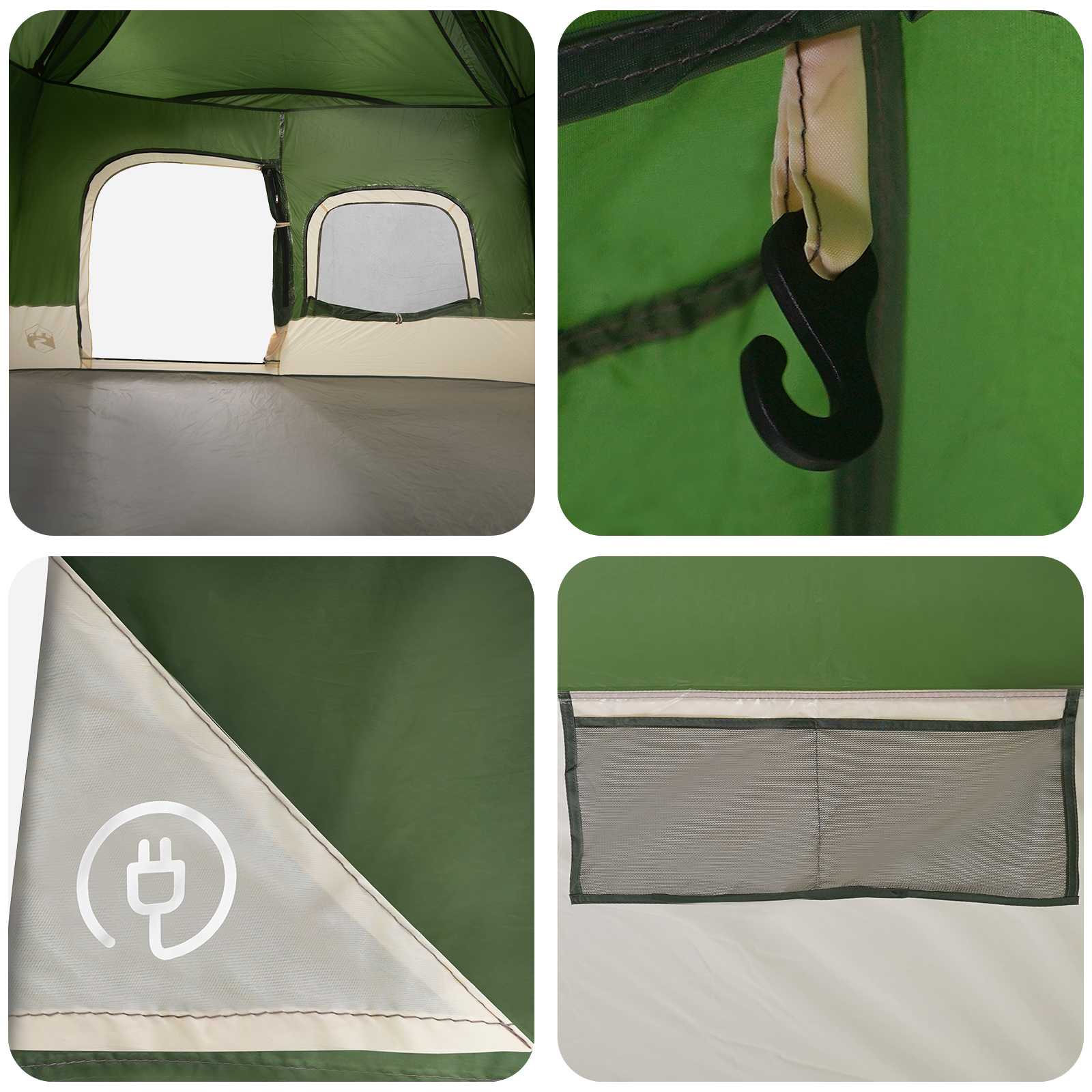Tenda Istantanea Verde 340 x 280 x 190 cm