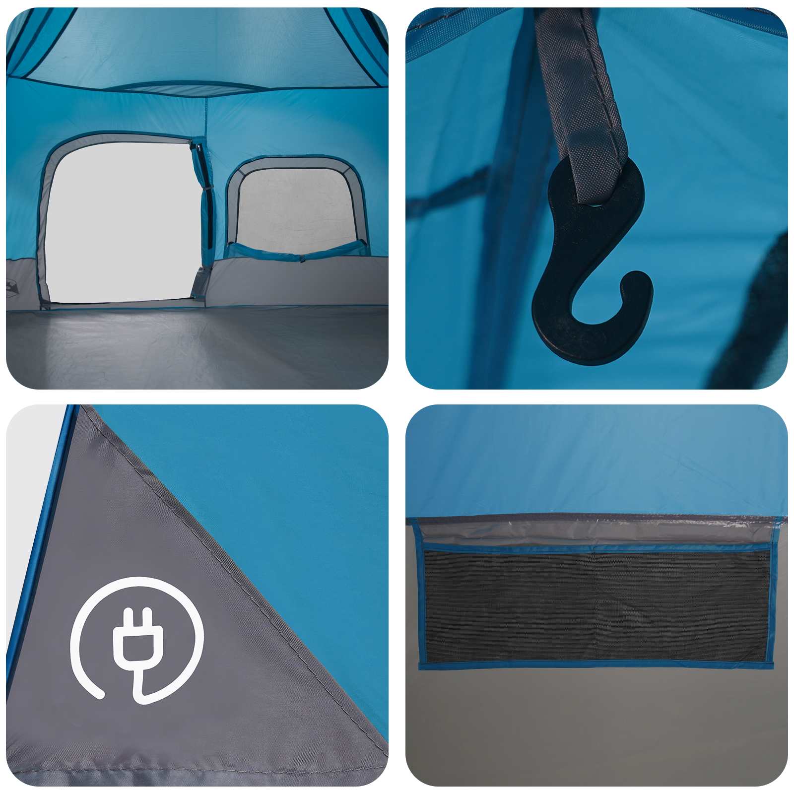 Tenda Istantanea Blu 340 x 280 x 190 cm