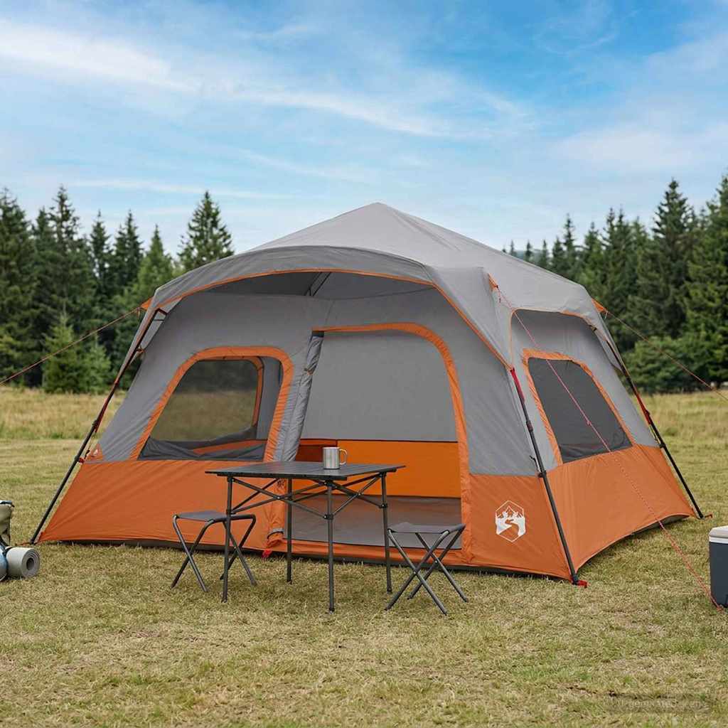 Tenda Istantanea Grigio e arancione 340 x 280 x 190 cm