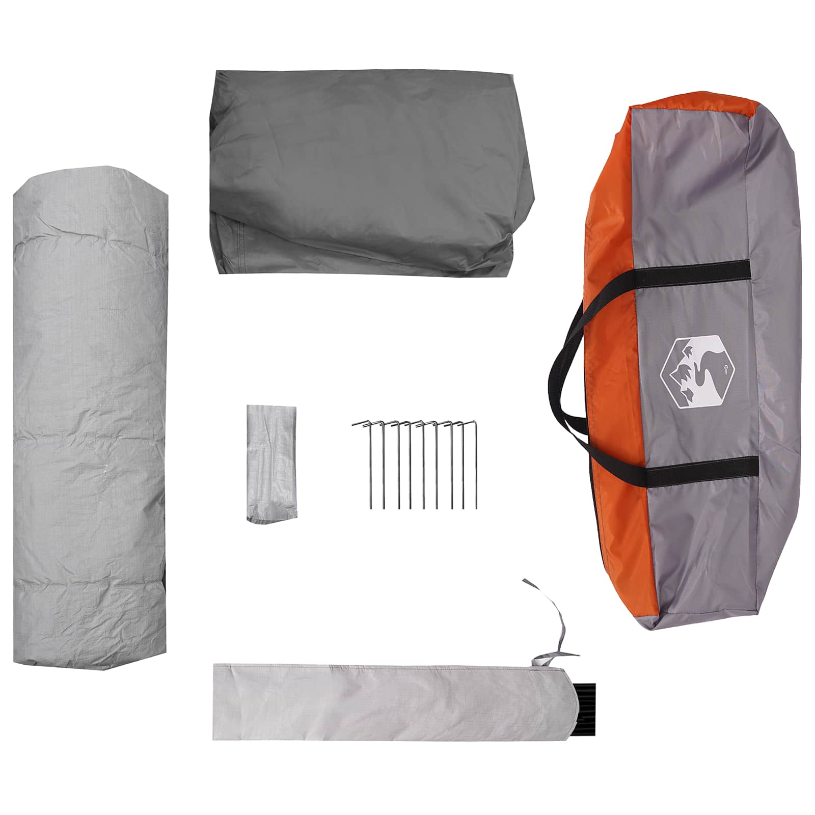Tenda Istantanea Grigio e arancione 340 x 280 x 190 cm