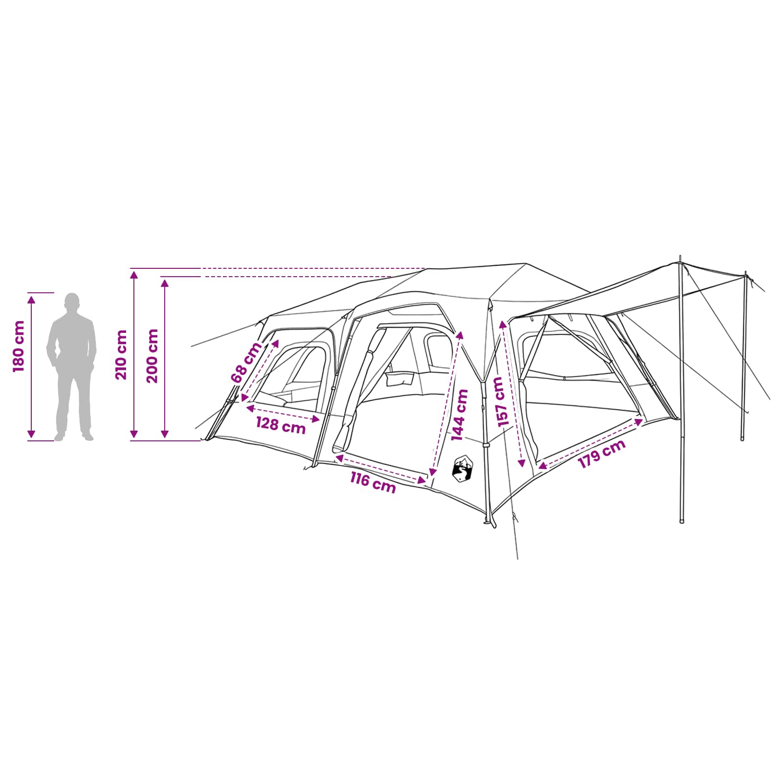 Tenda Istantanea 10 persona Blu