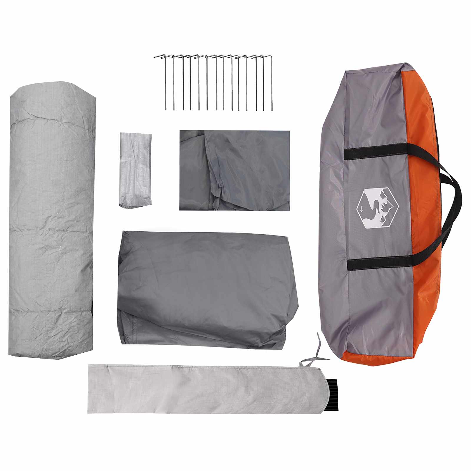 Tenda Istantanea 10 persona Grigio e arancione