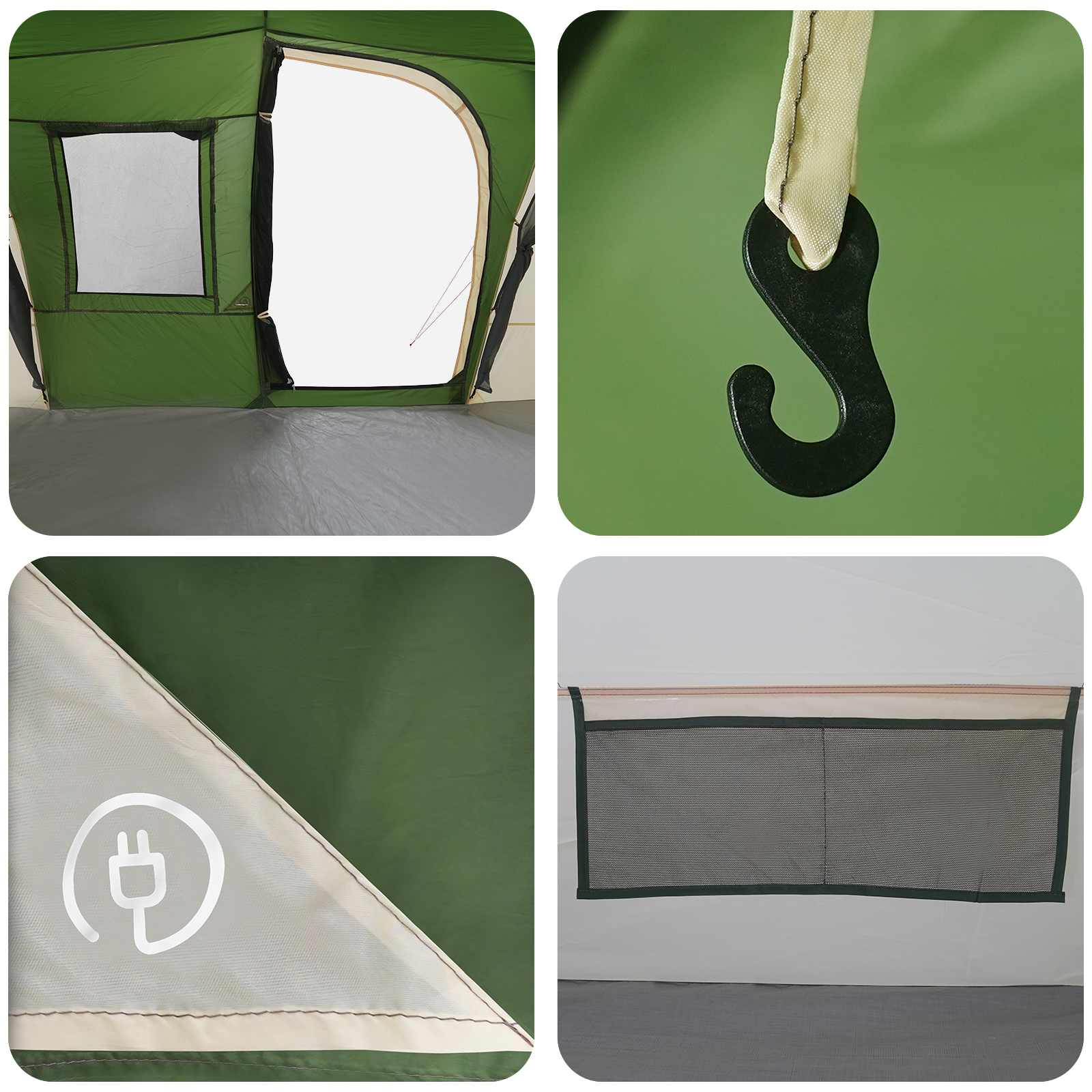 Tenda Istantanea Verde 524 x 232 x 192 cm