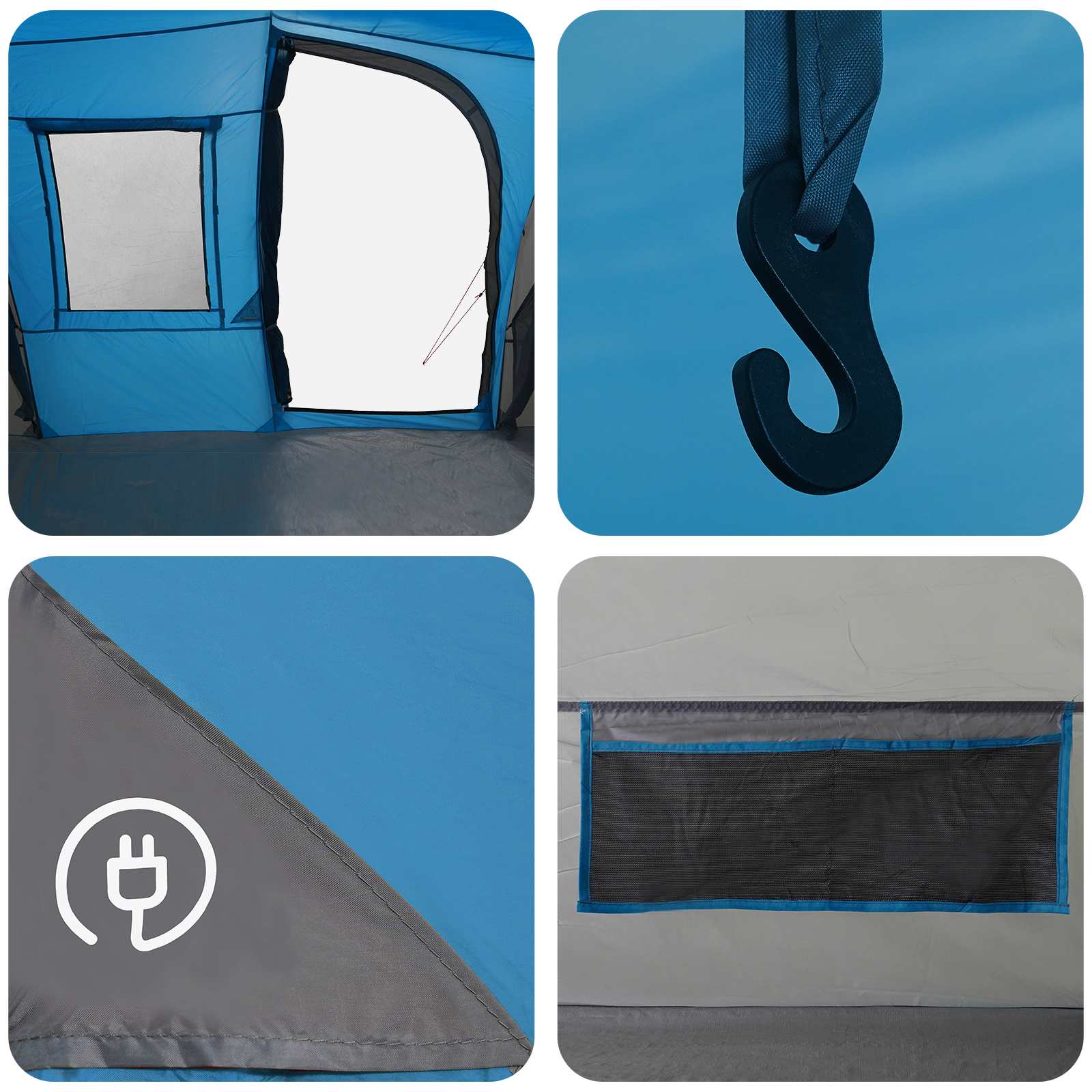 Tenda Istantanea Blu 524 x 232 x 192 cm