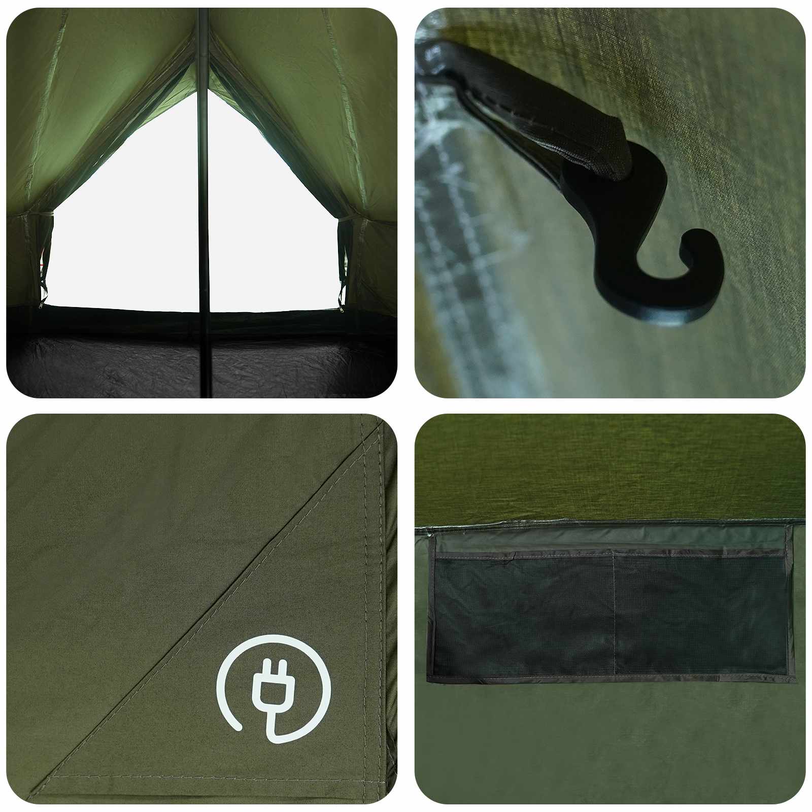 Tenda Familiare 10 persona Verde militare Policotone