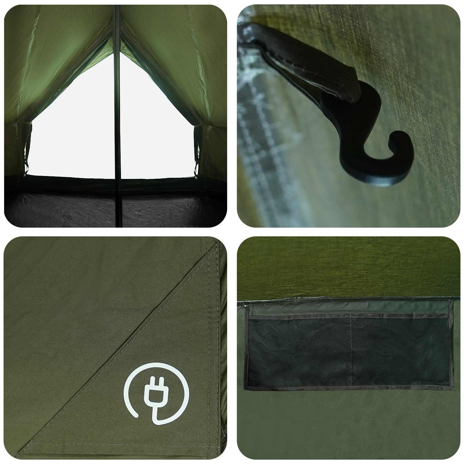 Tenda Familiare 12 persona Verde militare Policotone