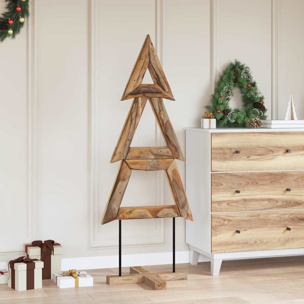 Albero di Natale Marrone 149,5 cm Legno massello di teak