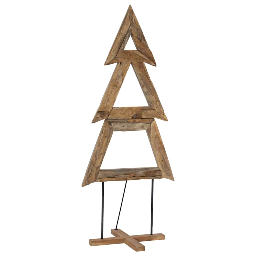 Albero di Natale Marrone 181 cm Legno massello di teak