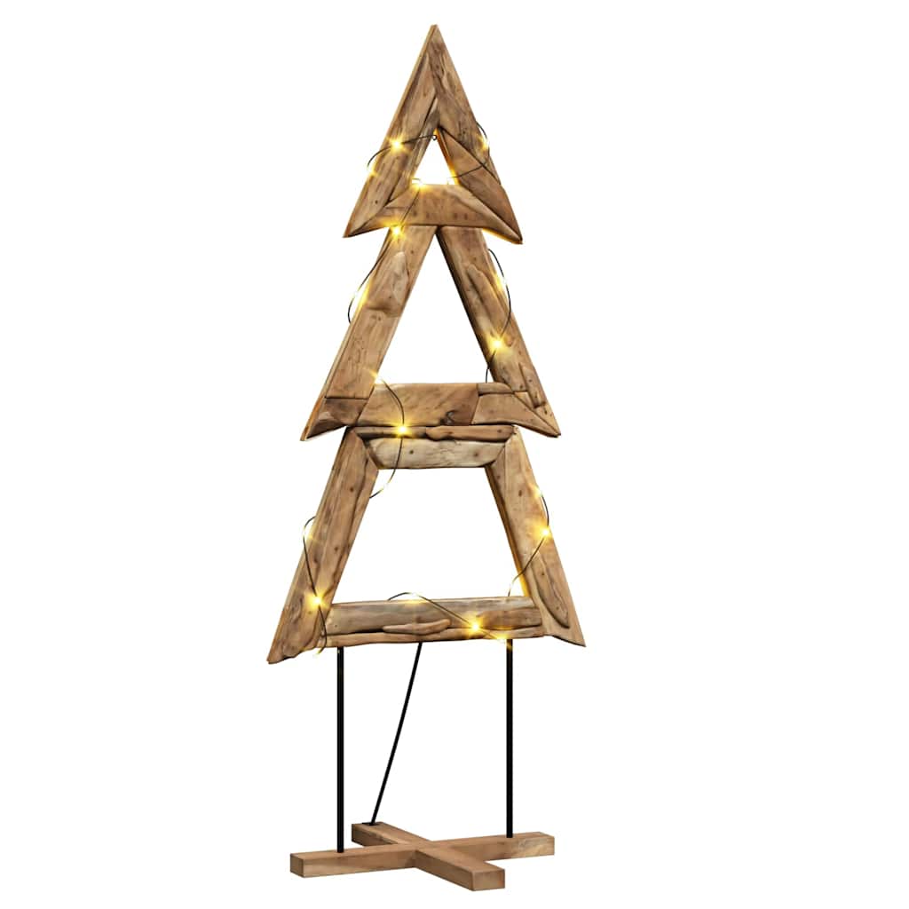Albero di Natale Marrone 181 cm Legno massello di teak