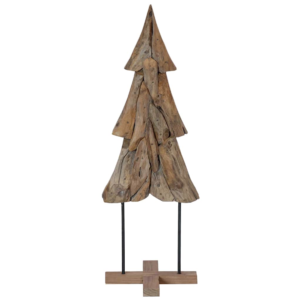 Albero di Natale Marrone 121 cm Legno massello di teak
