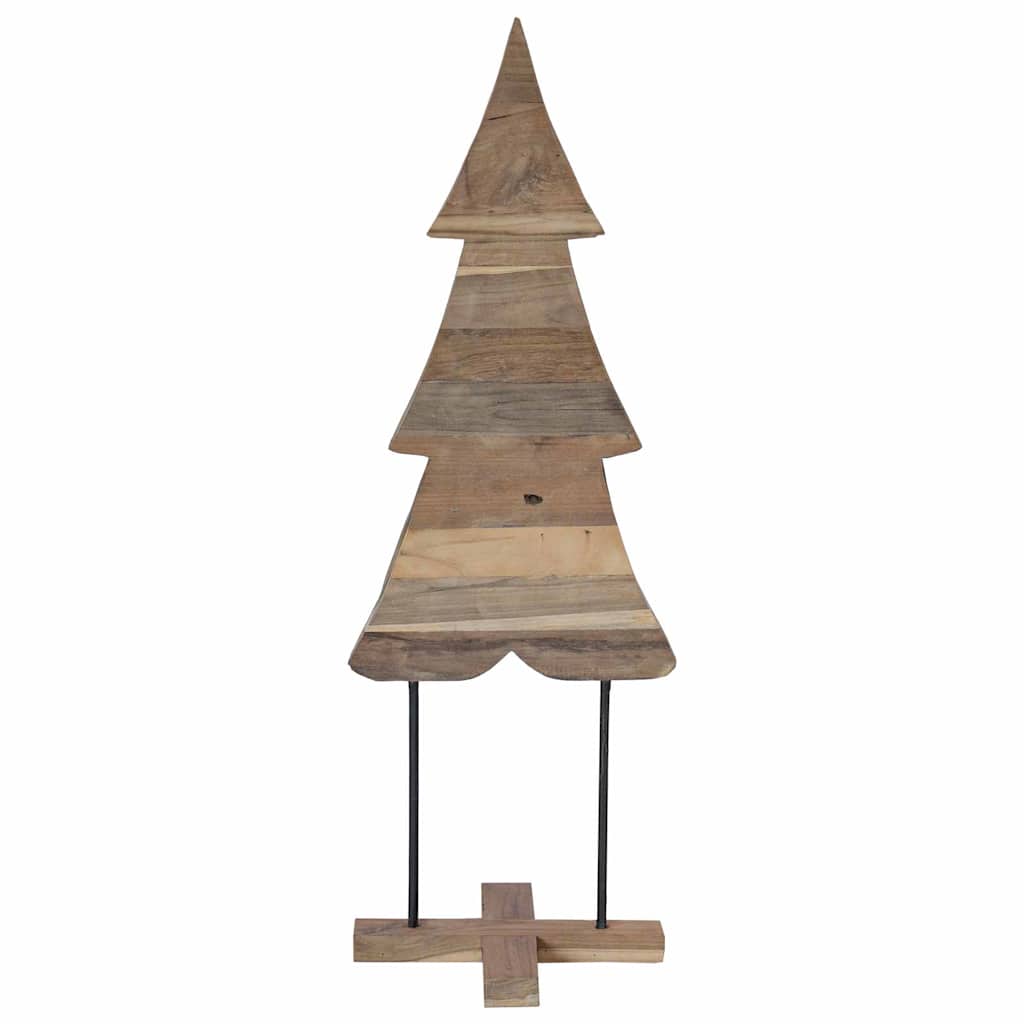 Albero di Natale Marrone 121 cm Legno massello di teak