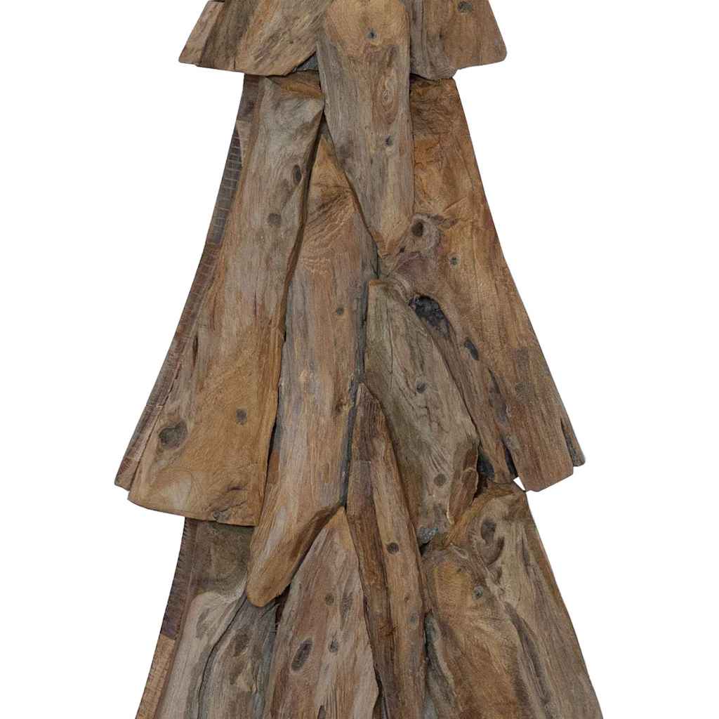 Albero di Natale Marrone 121 cm Legno massello di teak