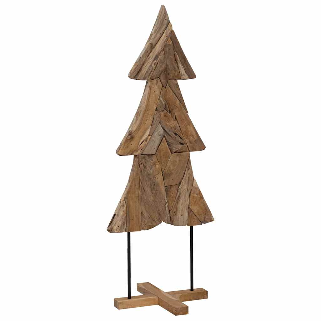 Albero di Natale Marrone 151 cm Legno massello di teak