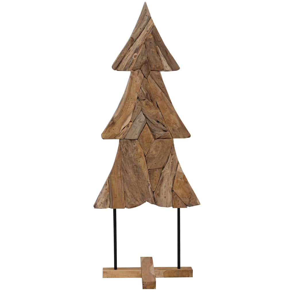 Albero di Natale Marrone 151 cm Legno massello di teak