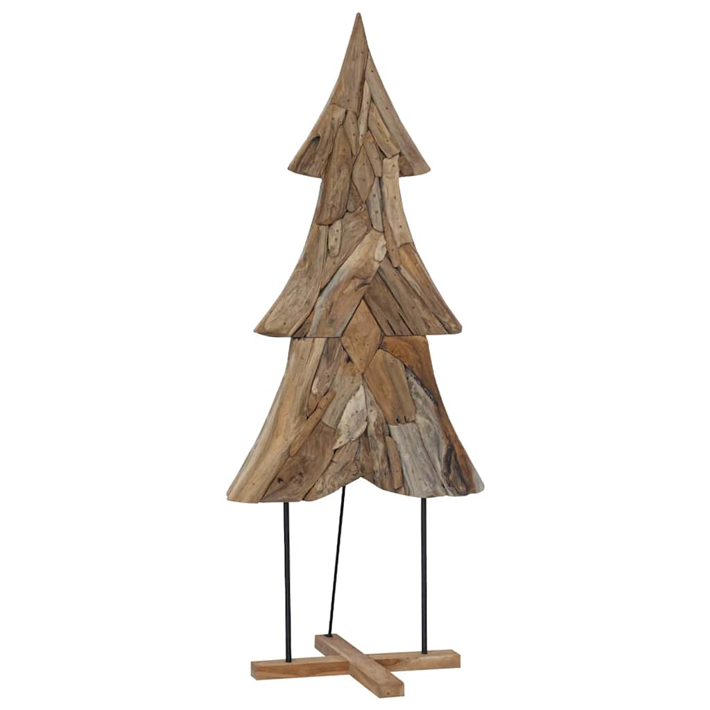 Albero di Natale Marrone 181,5 cm Legno massello di teak