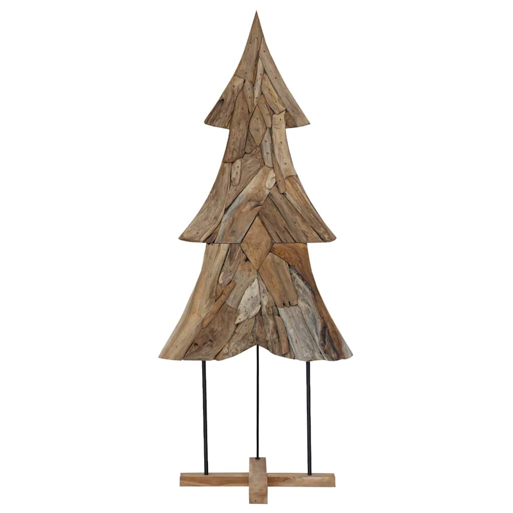 Albero di Natale Marrone 181,5 cm Legno massello di teak