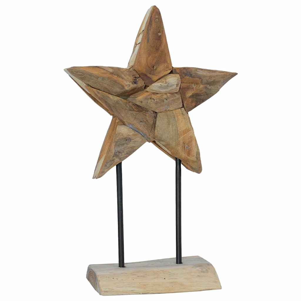 Stella di Natale Marrone 31 x 15 x 46 cm Legno di teak solido