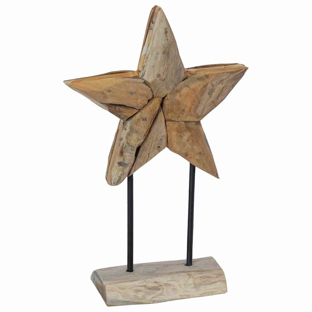 Stella di Natale Marrone 31 x 15 x 46 cm Legno di teak solido