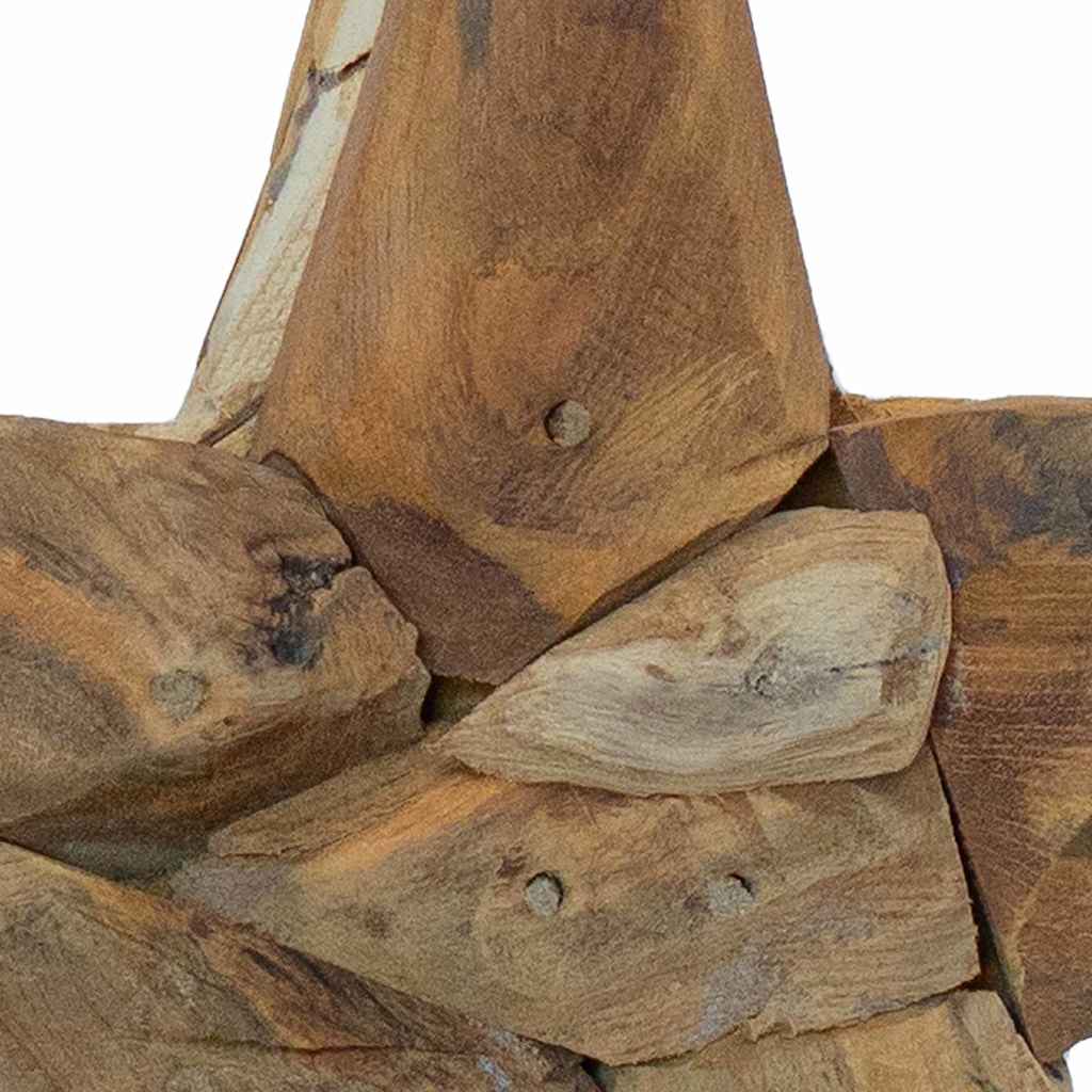 Stella di Natale Marrone 31 x 15 x 46 cm Legno di teak solido