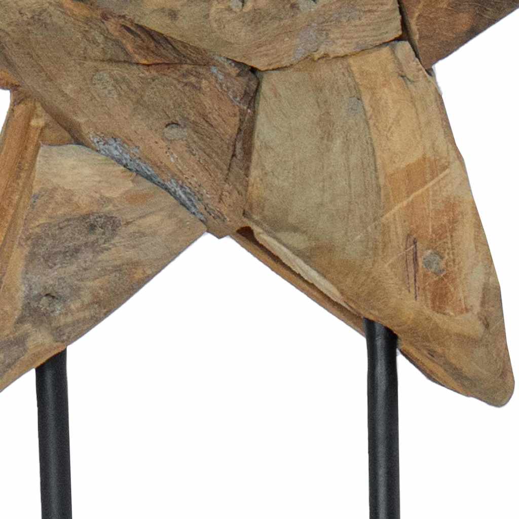 Stella di Natale Marrone 31 x 15 x 46 cm Legno di teak solido