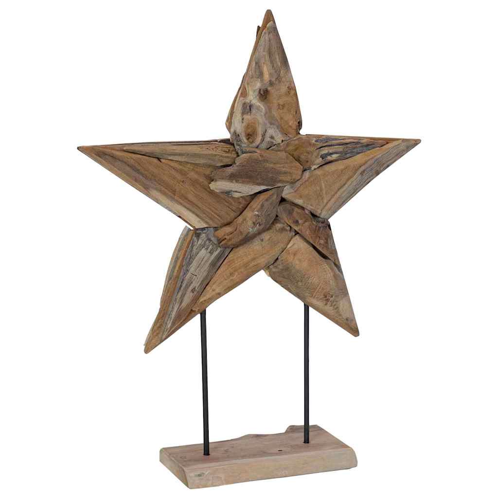 Stella di Natale Marrone 59,5 x 18 x 74 cm Legno di teak solido