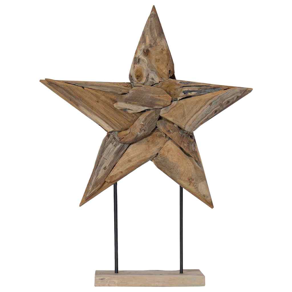 Stella di Natale Marrone 59,5 x 18 x 74 cm Legno di teak solido