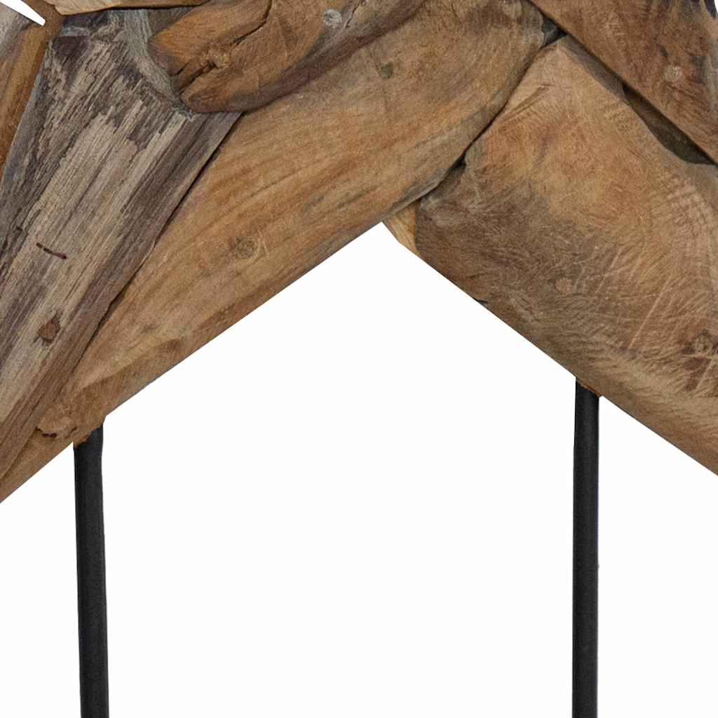 Stella di Natale Marrone 59,5 x 18 x 74 cm Legno di teak solido