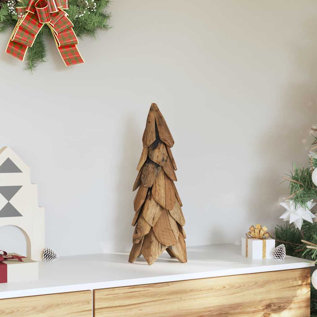 Albero di Natale Marrone 51 cm Legno massello di teak
