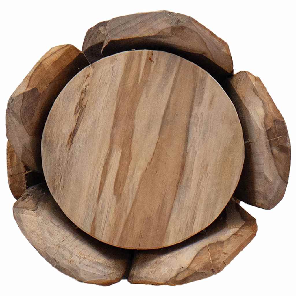 Albero di Natale Marrone 80 cm Legno massello di teak