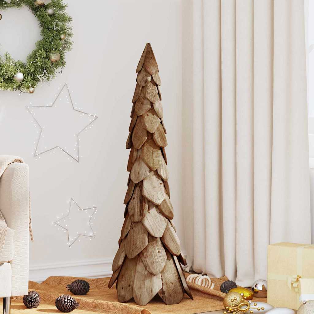 Albero di Natale Marrone 111 cm Legno massello di teak
