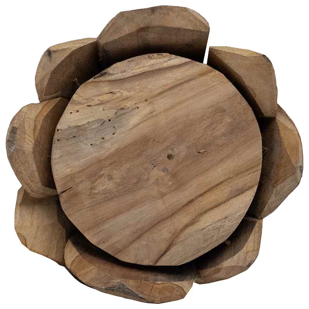 Albero di Natale Marrone 111 cm Legno massello di teak