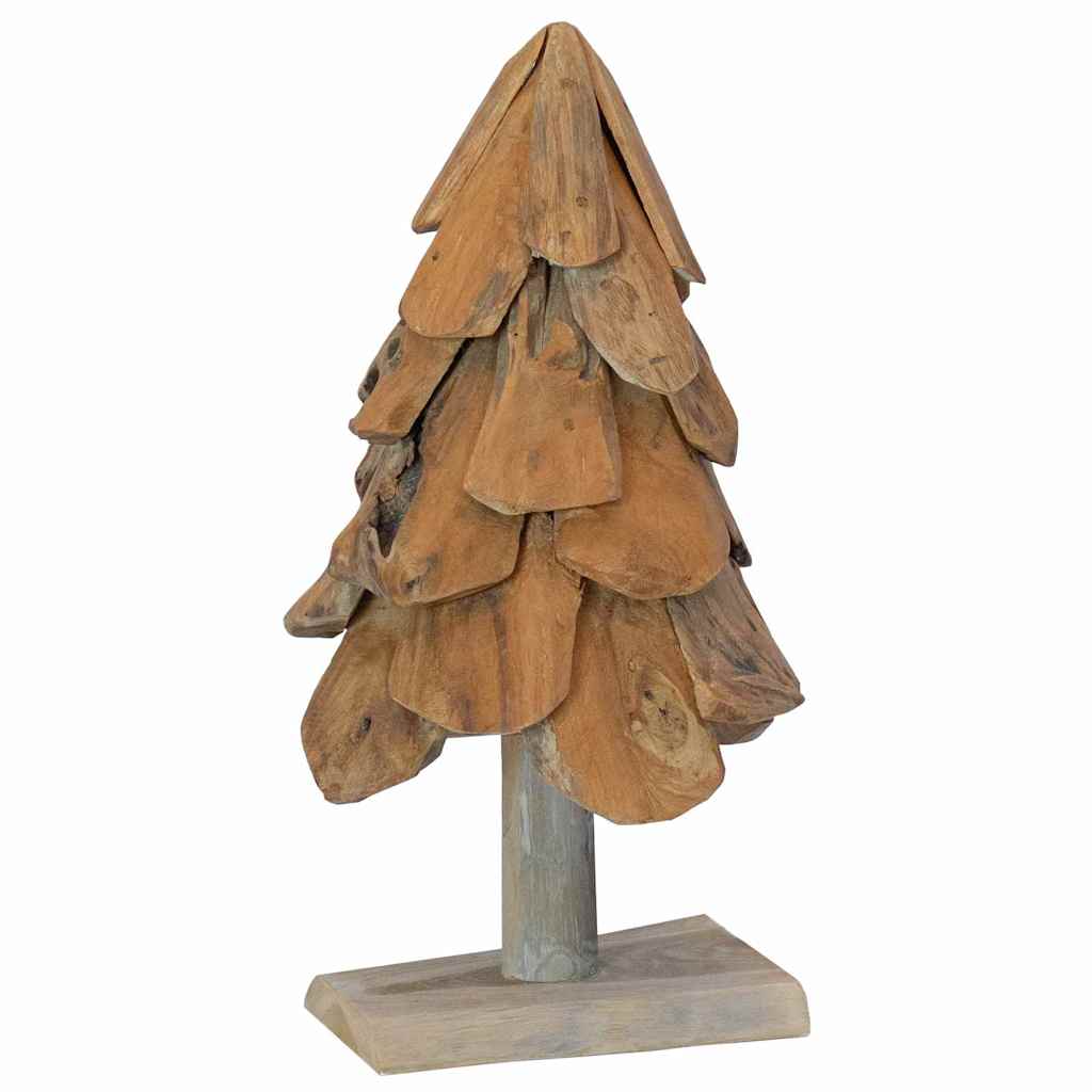 Albero di Natale Marrone 61 cm Legno di teak massello