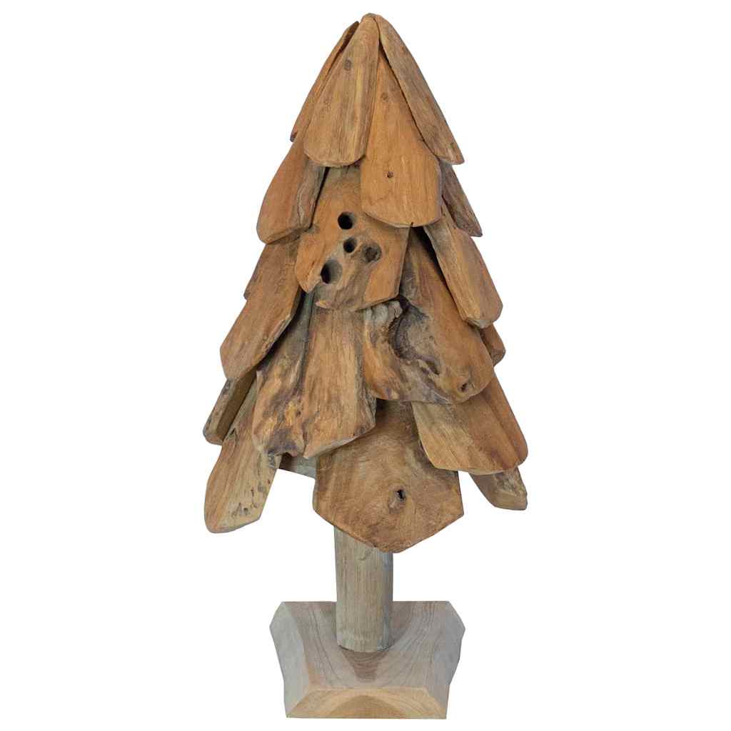 Albero di Natale Marrone 61 cm Legno di teak massello