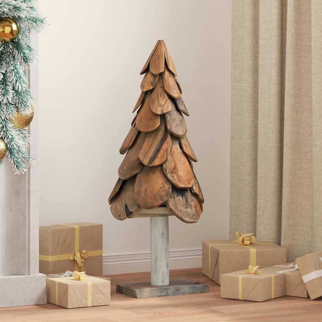 Albero di Natale Marrone 91 cm Legno di teak massello