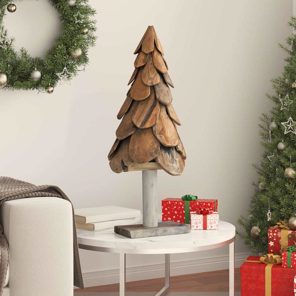 Albero di Natale Marrone 91 cm Legno di teak massello