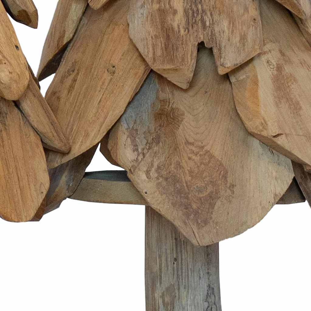 Albero di Natale 3 pz Marrone 40 cm Legno di teak massello
