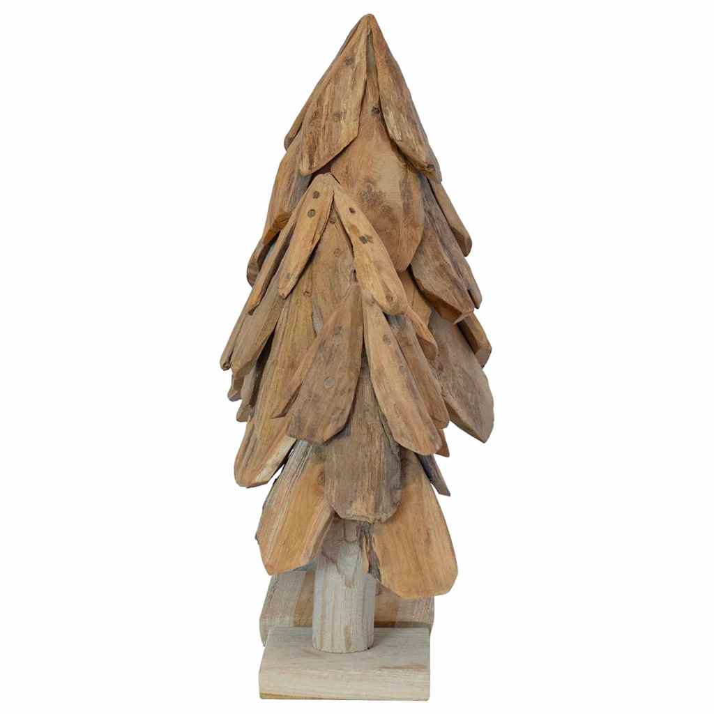 Albero di Natale 3 pz Marrone 40 cm Legno di teak massello