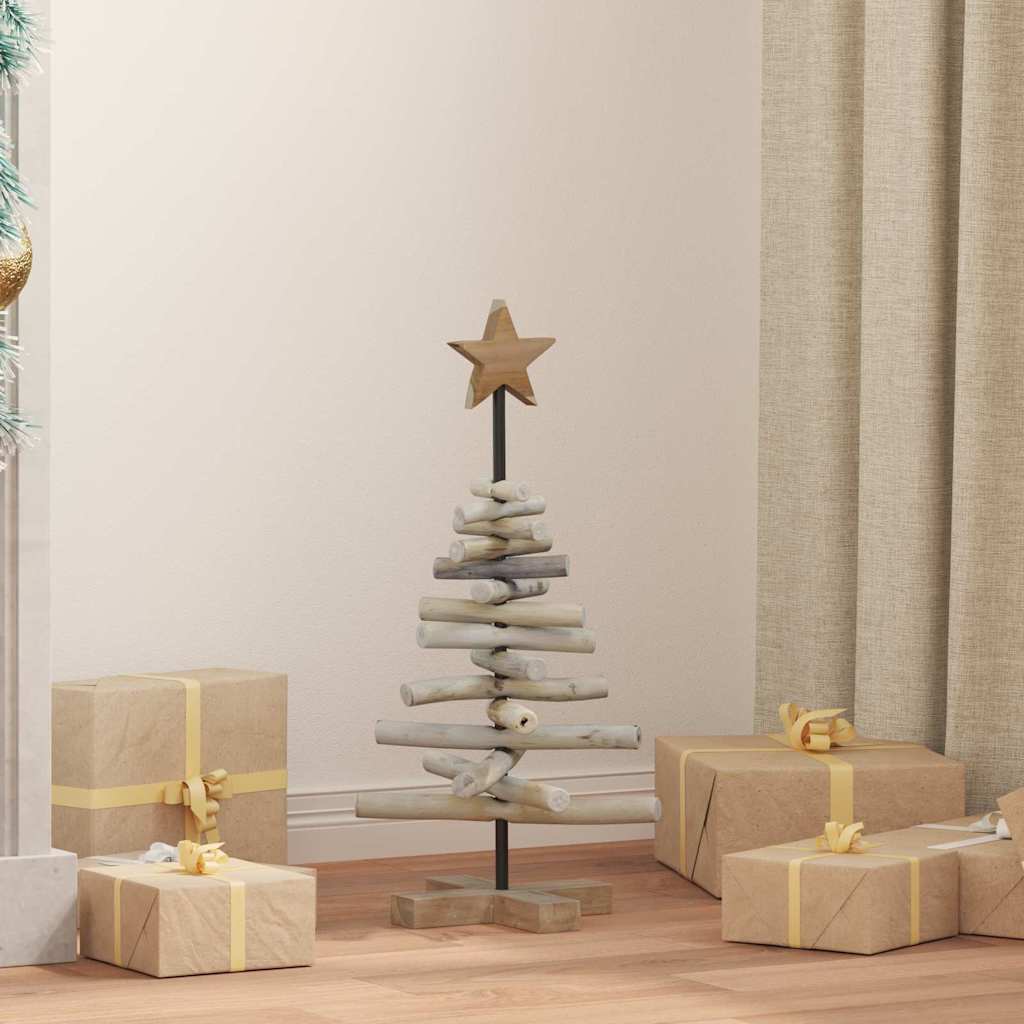 Albero di Natale Marrone 60 cm Legno di teak massello