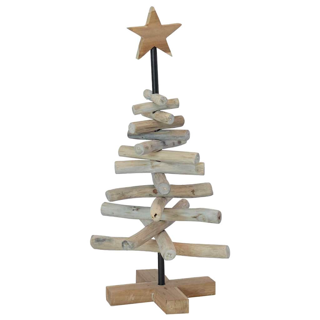 Albero di Natale Marrone 60 cm Legno di teak massello