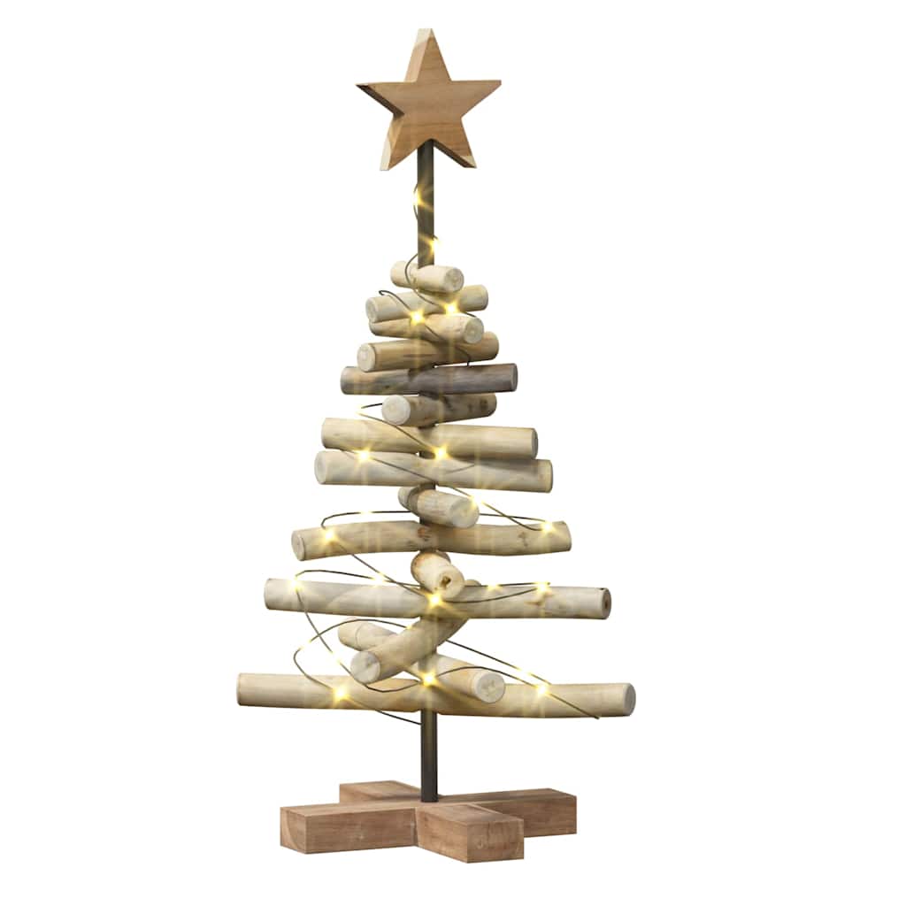 Albero di Natale Marrone 60 cm Legno di teak massello