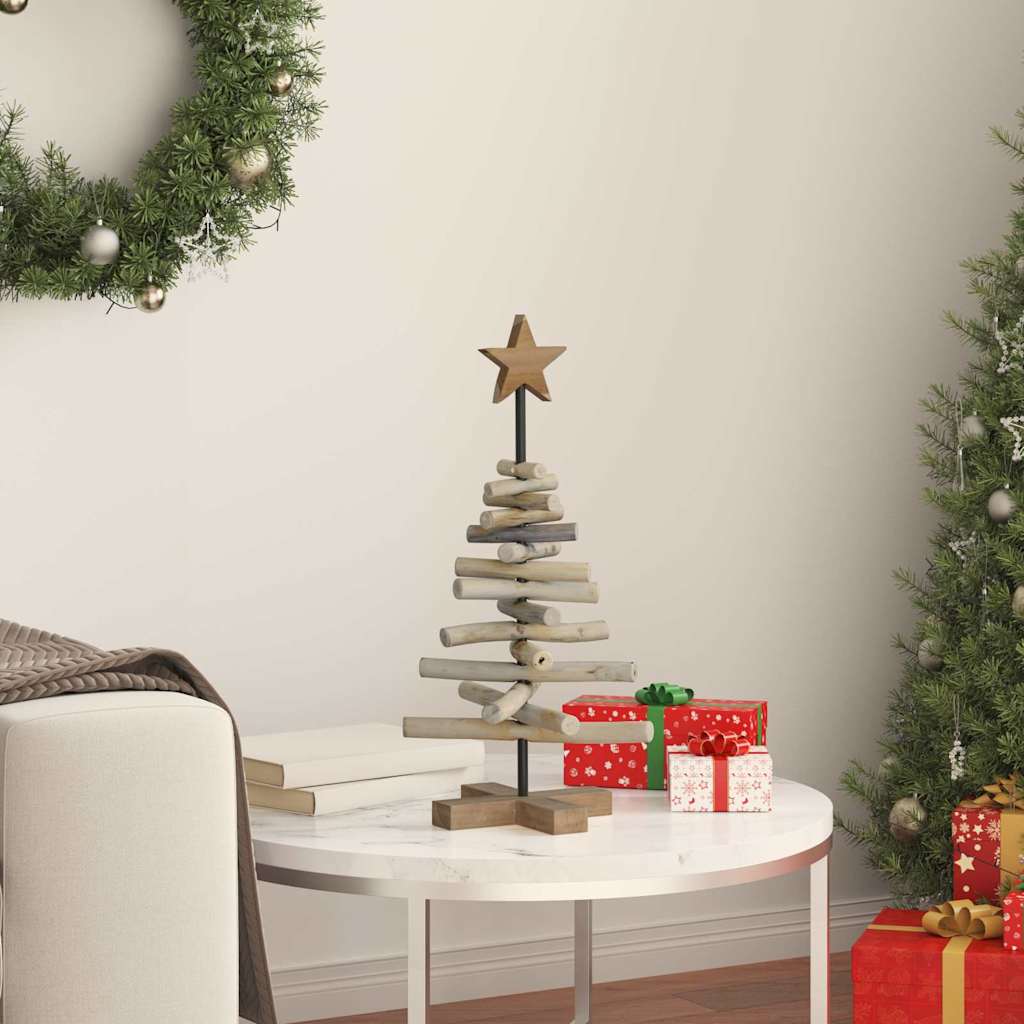 Albero di Natale Marrone 60 cm Legno di teak massello