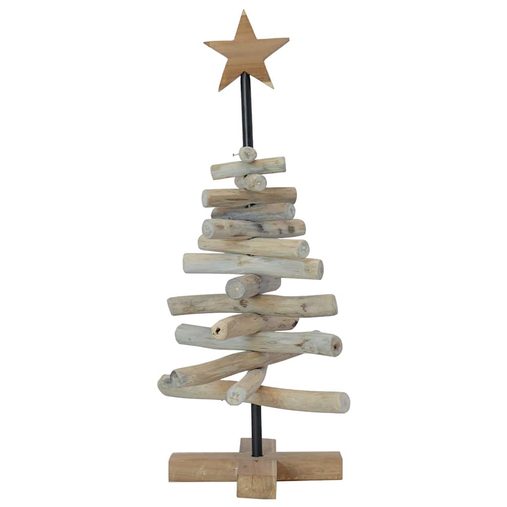Albero di Natale Marrone 60 cm Legno di teak massello