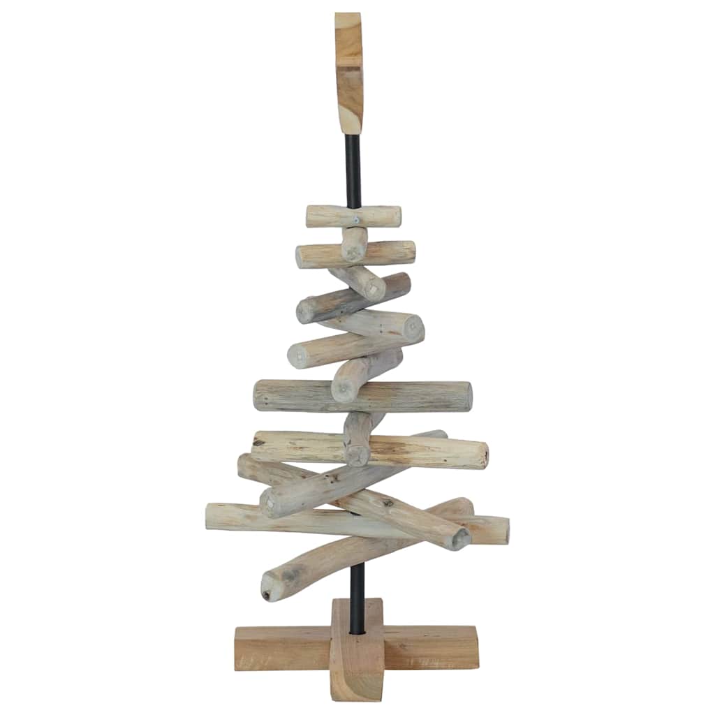Albero di Natale Marrone 60 cm Legno di teak massello