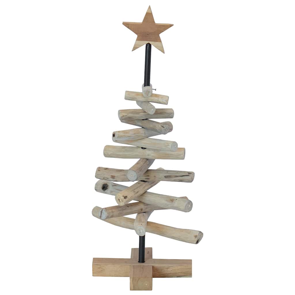 Albero di Natale Marrone 60 cm Legno di teak massello